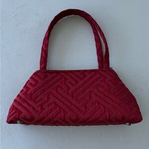 Elegant Asian Patterned Red Handbag